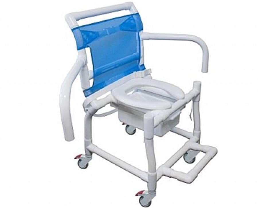 Cadeira de Banho Higiênica em PVC com Braços Escamoteáveis Carcilife - - Portal do Médico