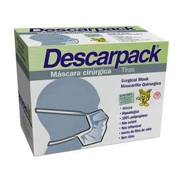 Máscara Cirúrgica Tripla com Tiras Cx c/ 50 unds - Descarpack - Portal do Médico