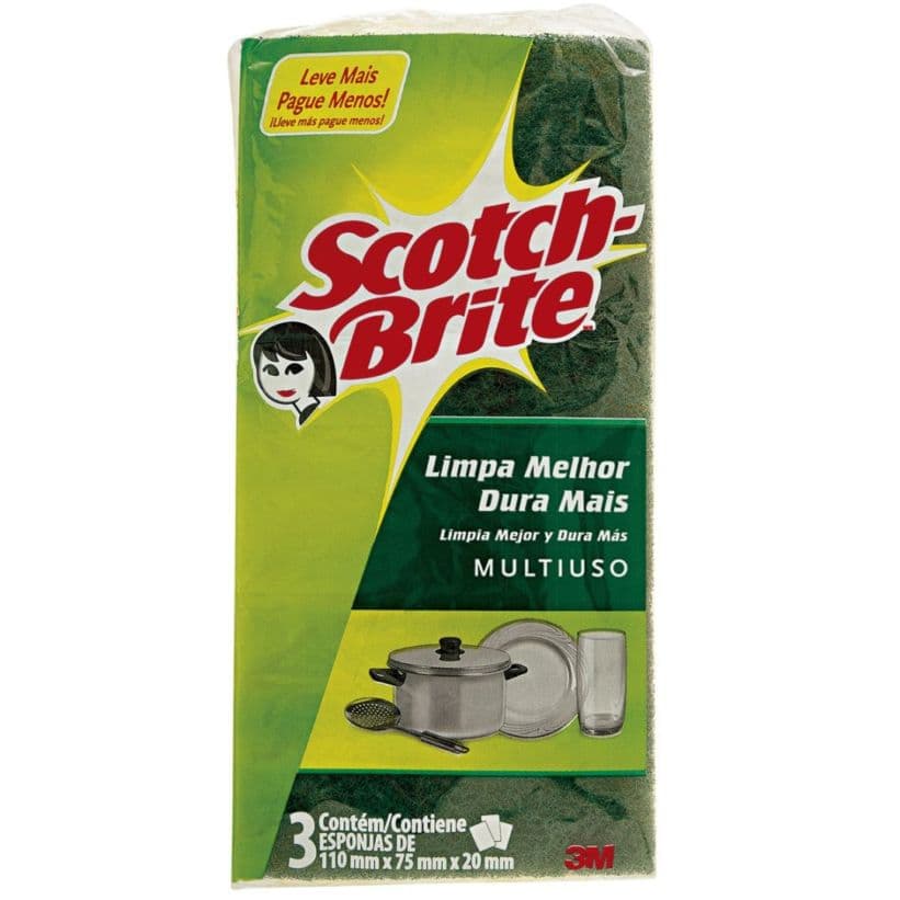 Esponja Multiuso C/3 Scotch-Brite - Portal do Médico