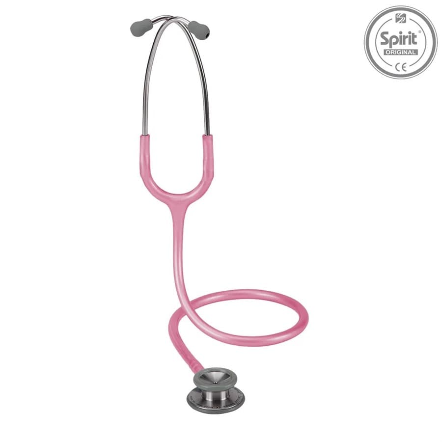 Estetoscópio Profissional Adulto Rosa Perolizado - Spirit - Portal do Médico