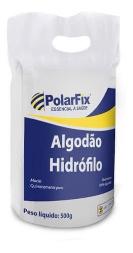 Algodão Polarfix Hidrófilo 500 Gramas - Portal do Médico