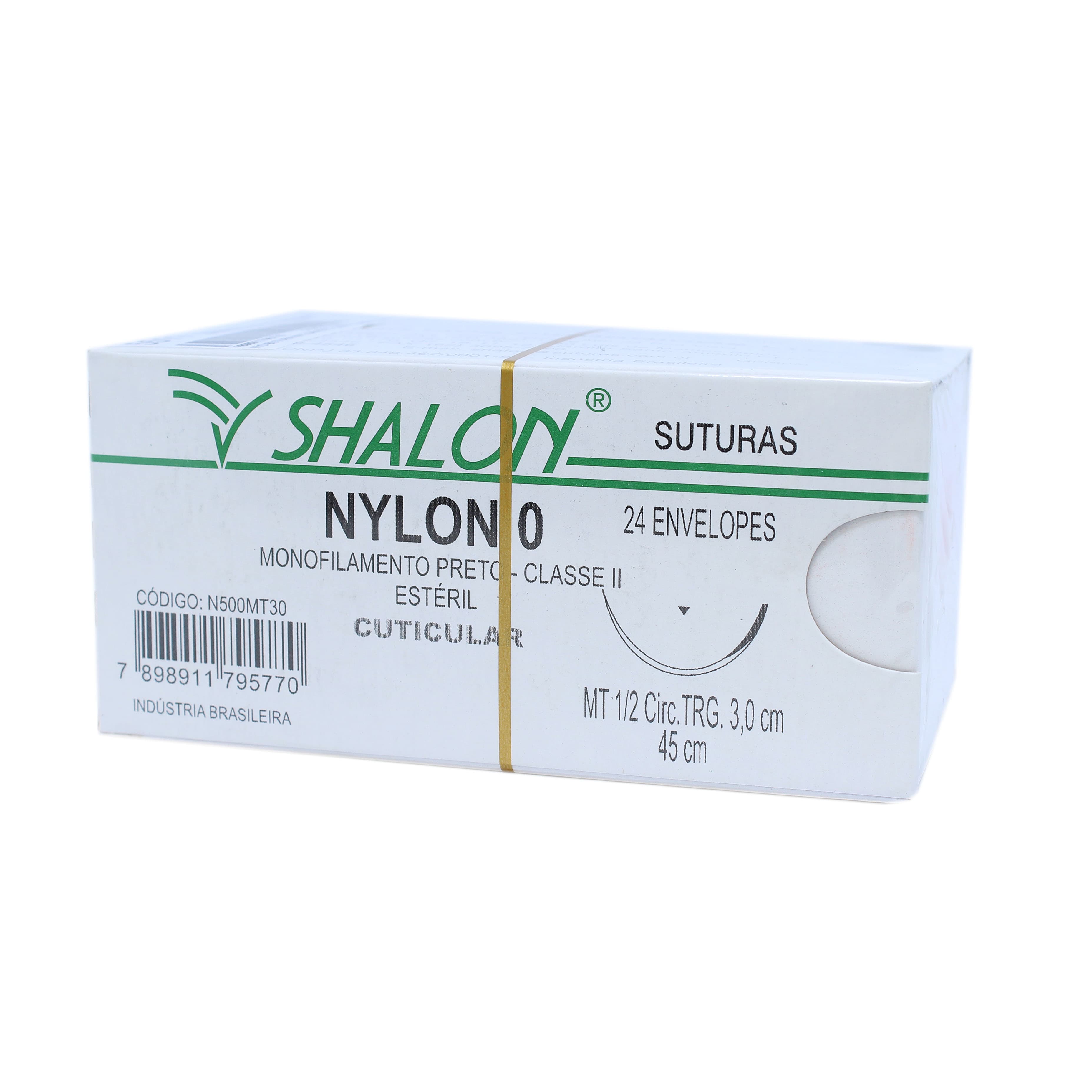 Fio Sutura Nylon Preto Cuticular Tam 0 45cm C/24un Shalon (0-45cm-Ag1/2cir.Trg3.0) - Portal do Médico