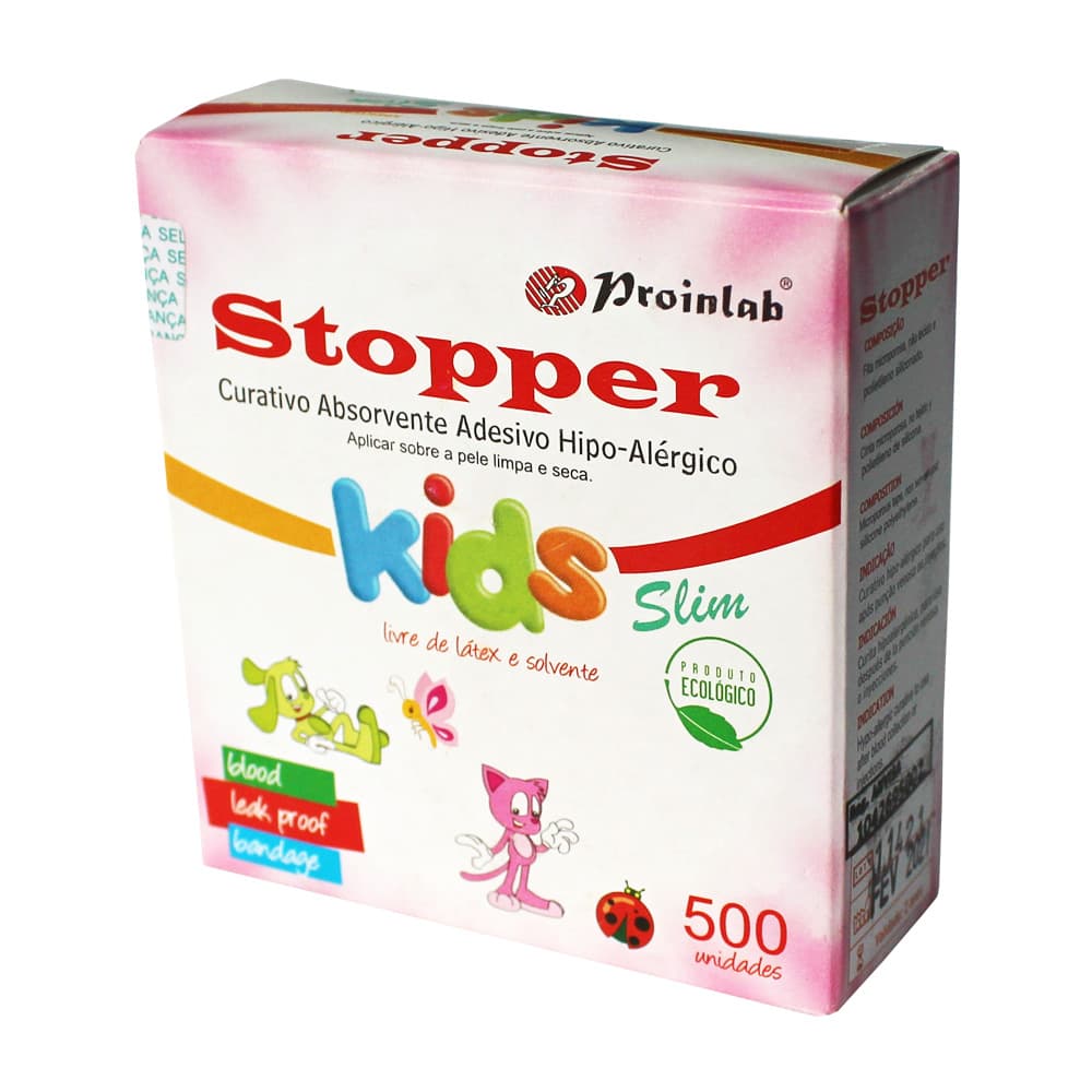 Curativo Bandagem Adesivo Hipo-Alérgico Kids C/500un Stopper - Portal do Médico