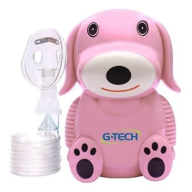 Inalador Nebulizador Compressor G-tech Nebdog Rosa 110v/220v - Portal do Médico