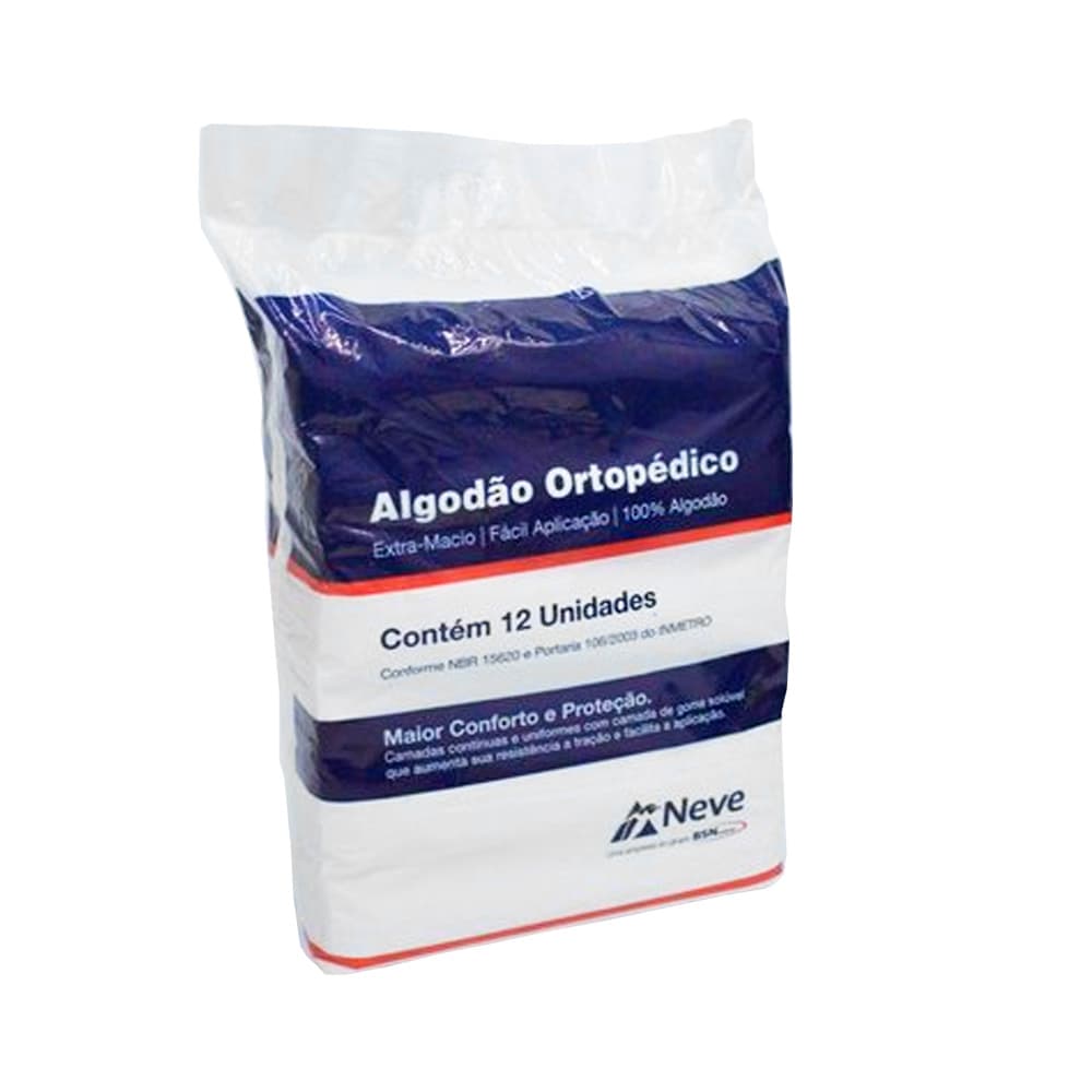Algodão Ortopédico 100% Algodão C/12un Neve (06cmx1,0m) - Portal do Médico