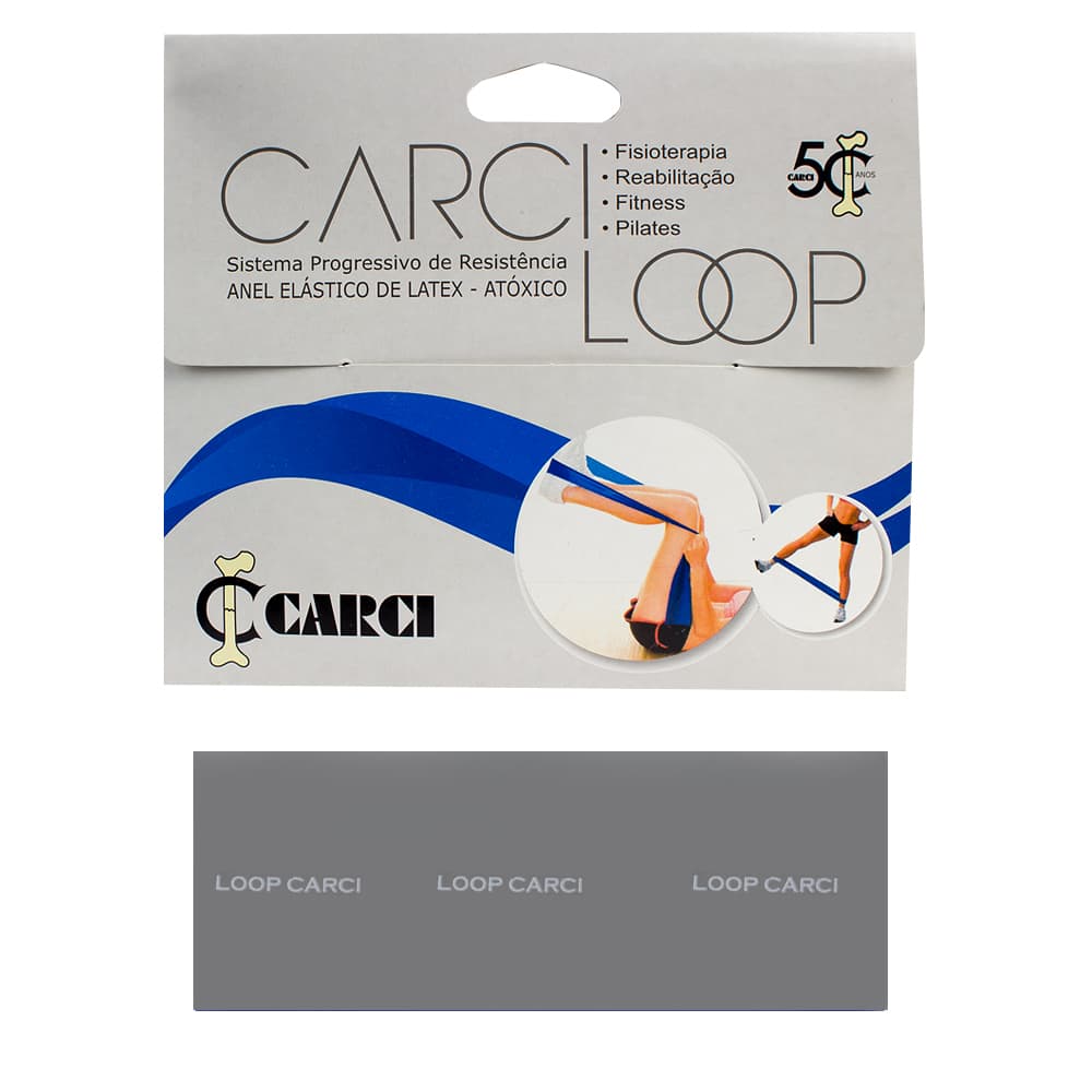 Faixa Elástica Mini Band Carci Loop Tam 35x5cm Carci (Super-Forte(Prata)) - Portal do Médico