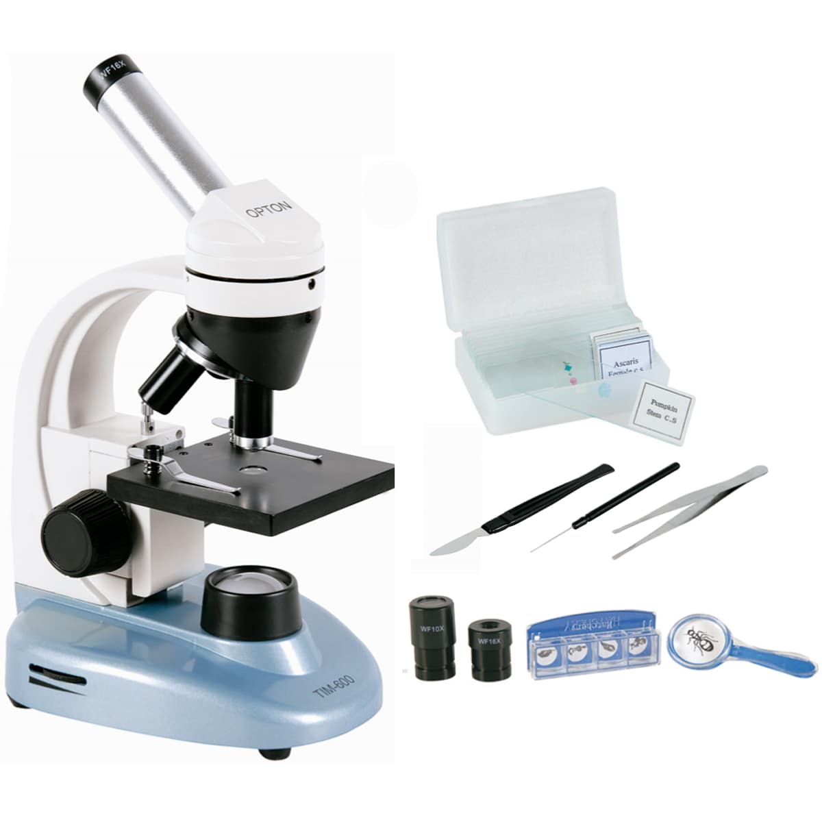 Microscópio Biológico Monocular com Aumento 40x até 640x e Iluminação a LED - Portal do Médico