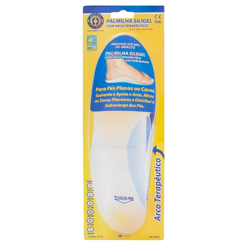 Palmilha Siligel C/Arco Terapêutico Ortho Pauher (39/40) - Portal do Médico