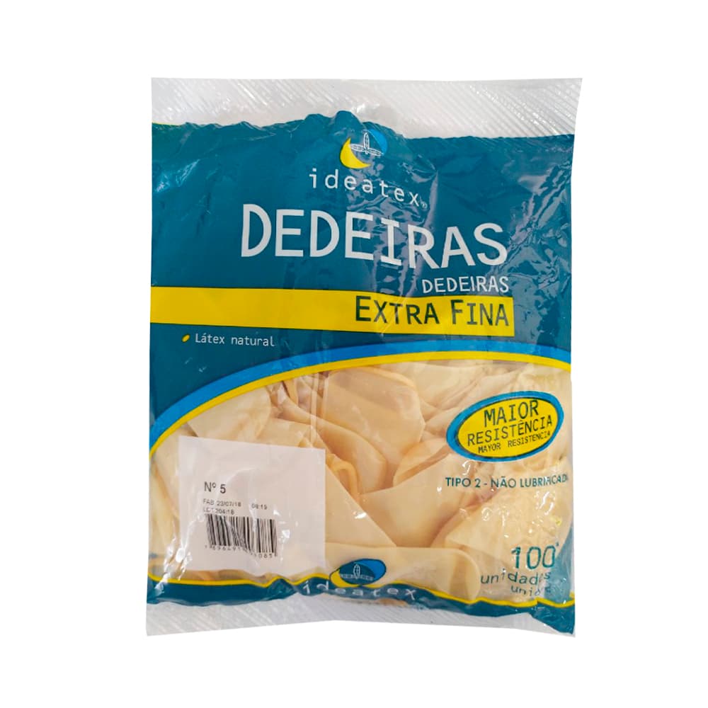 Dedeiras Extra Fina Látex Natural Ideatex (N-5-50un) - Portal do Médico
