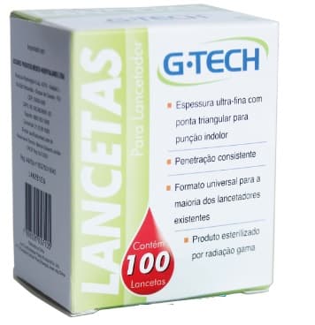 Lanceta P/Caneta Lancetadora Com 100 Unidades G-Tech - Portal do Médico