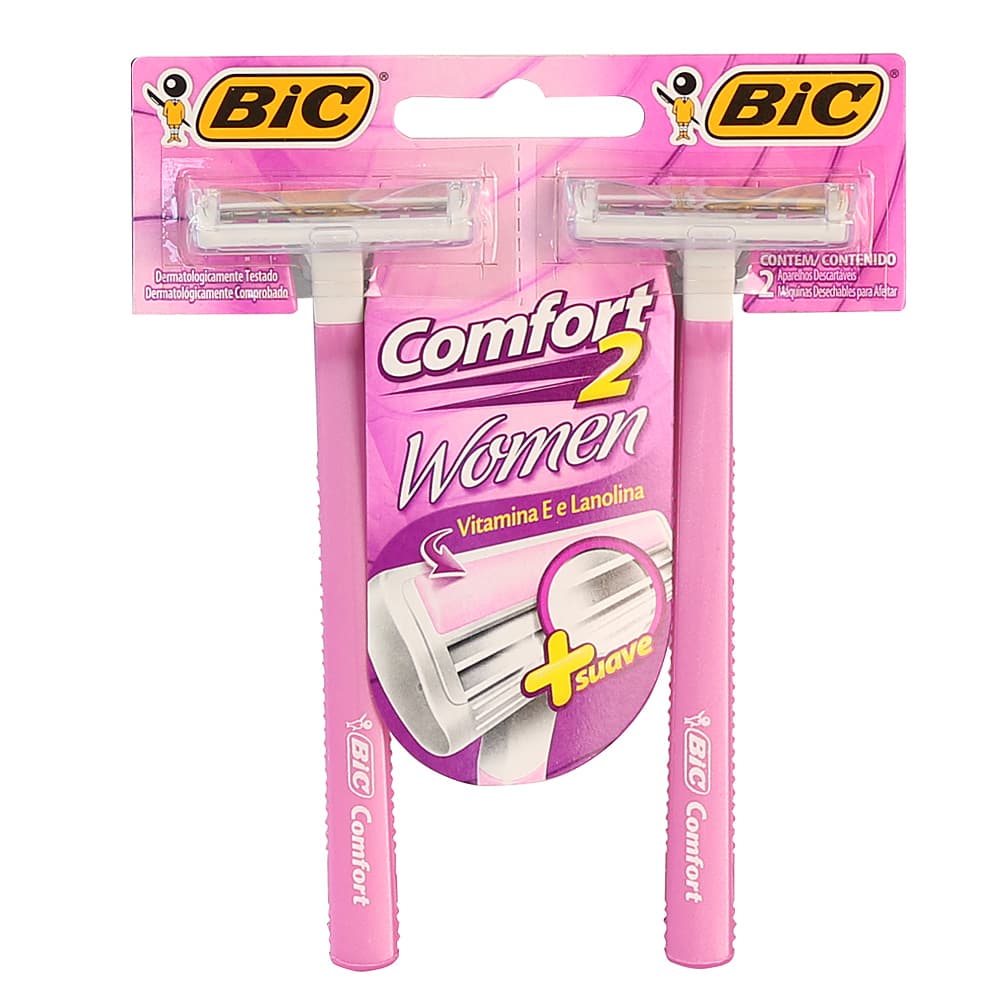 Aparelho De Barbear Feminino Comfort C/02 Bic - Portal do Médico