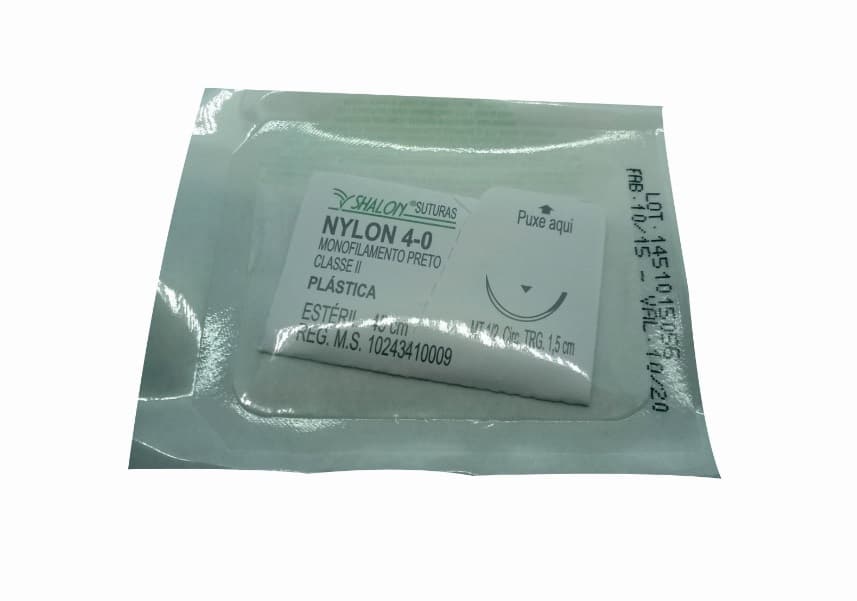 Fio Sutura Nylon Preto Com 24 Unidades Fio 45cm (4-0-Ag-1,5cm1/2triangular) - Portal do Médico