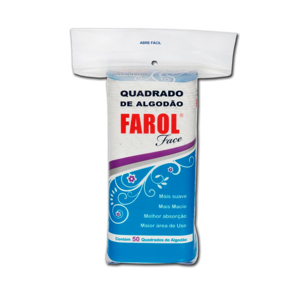 Algodão Quadrado Macio Hidrófilo 8x8cm Com 70 Unidades Farol - Portal do Médico