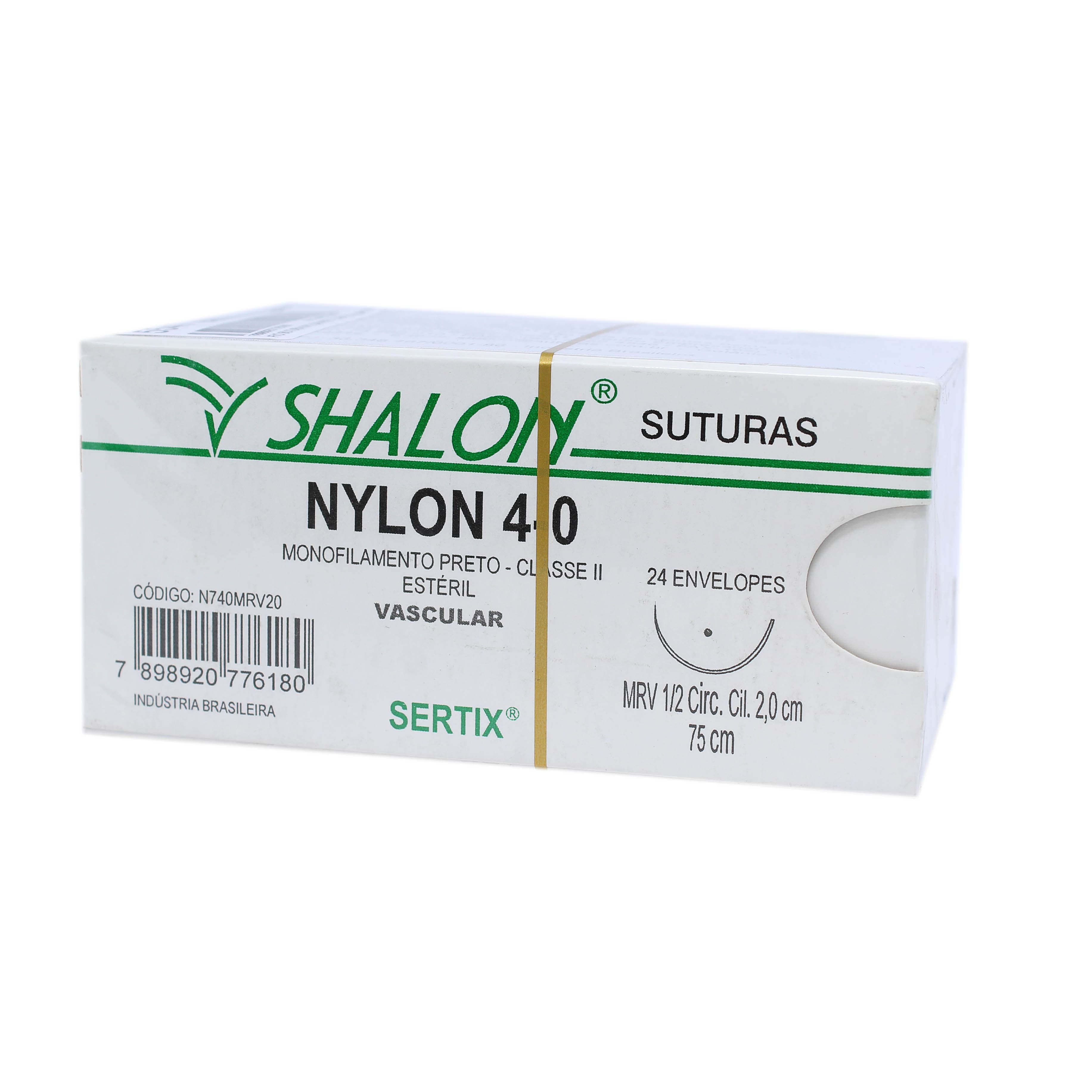 Fio Sutura Nylon Preto Com 24 Unidades Fio 75cm (4-0-Ag-2,0cm1/2circular-Q) - Portal do Médico