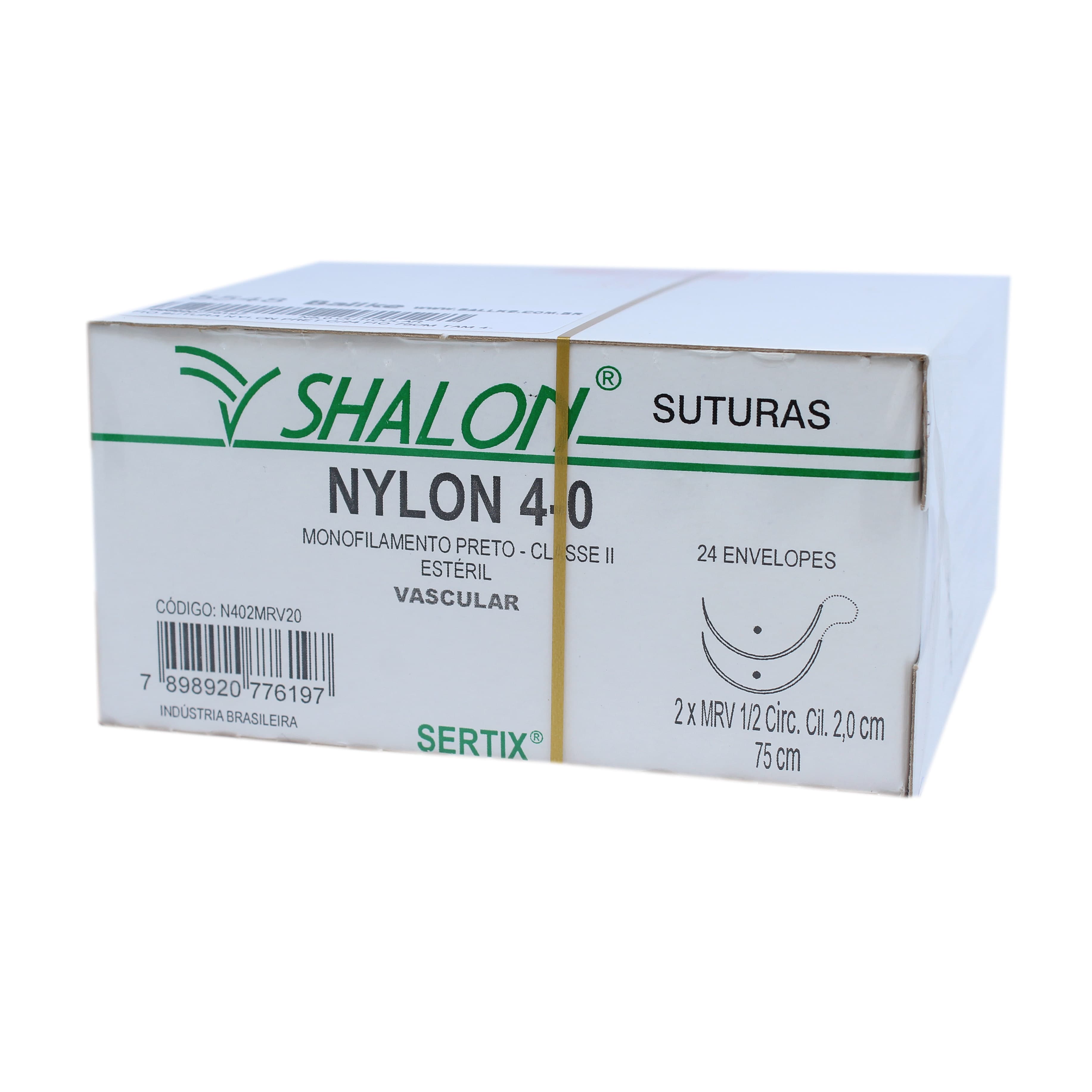 Fio Sutura Nylon Preto Cirurgia Vascular Cx C/24un Shalon (4-0-75cm-Ag2x1/2cir.Qua2.0) - Portal do Médico
