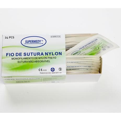 Fio de sutura Nylon 4-0 com Agulha 20 mm c/ 24 un. Supermedy - Portal do Médico