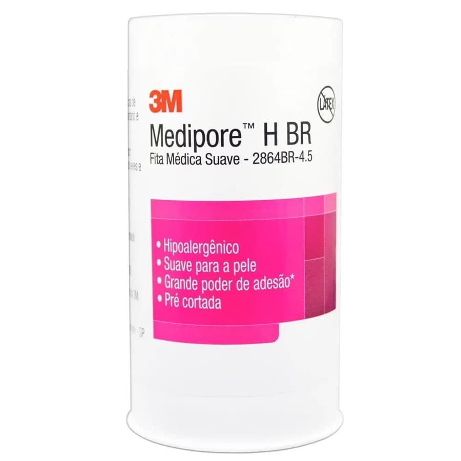 Fita Médica Suave Medipore H BR 2864BR | 10cm x 4,5m (Cx c/ 2un) | 3M - Portal do Médico
