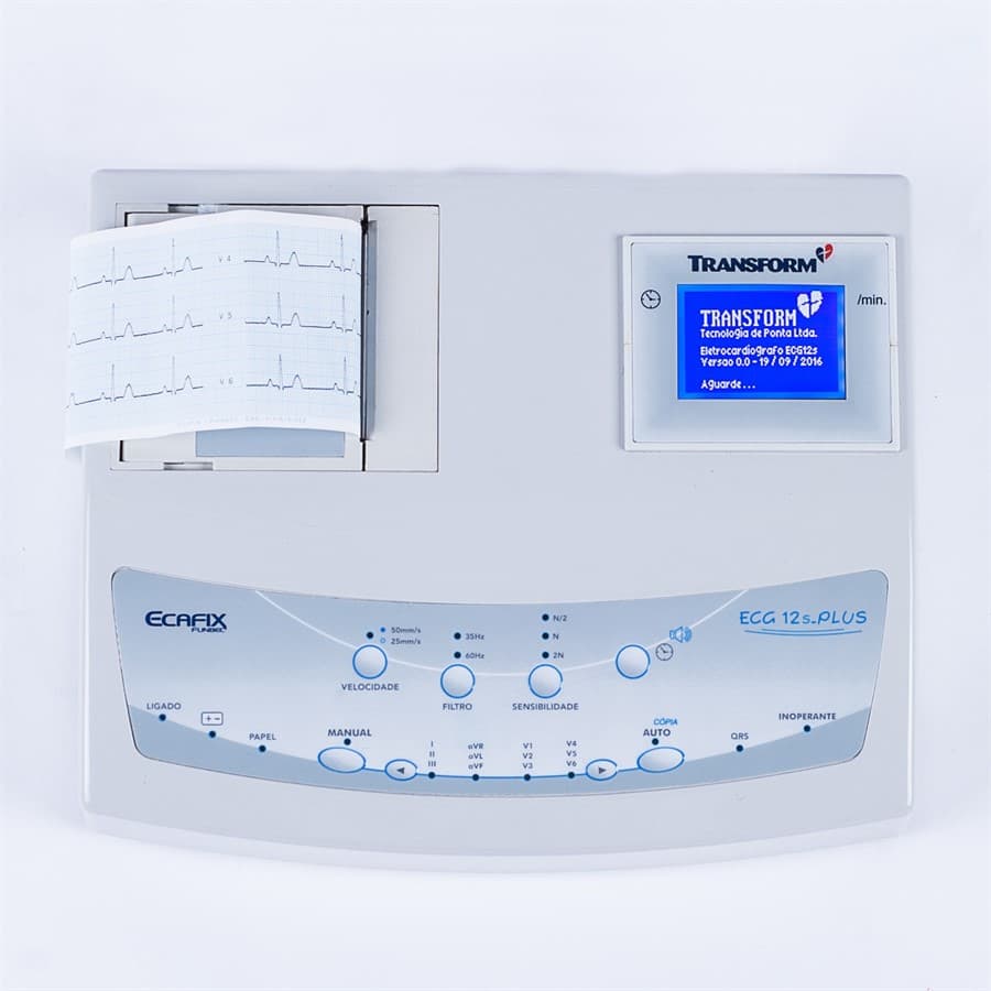 Eletrocardiógrafo 03 Canais ECG-12s PCI Plus c/ Impressora e Software - Portal do Médico