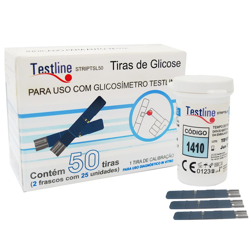 Tiras Reagentes Para Medição Glicose C/50 Unidades Testline - Portal do Médico