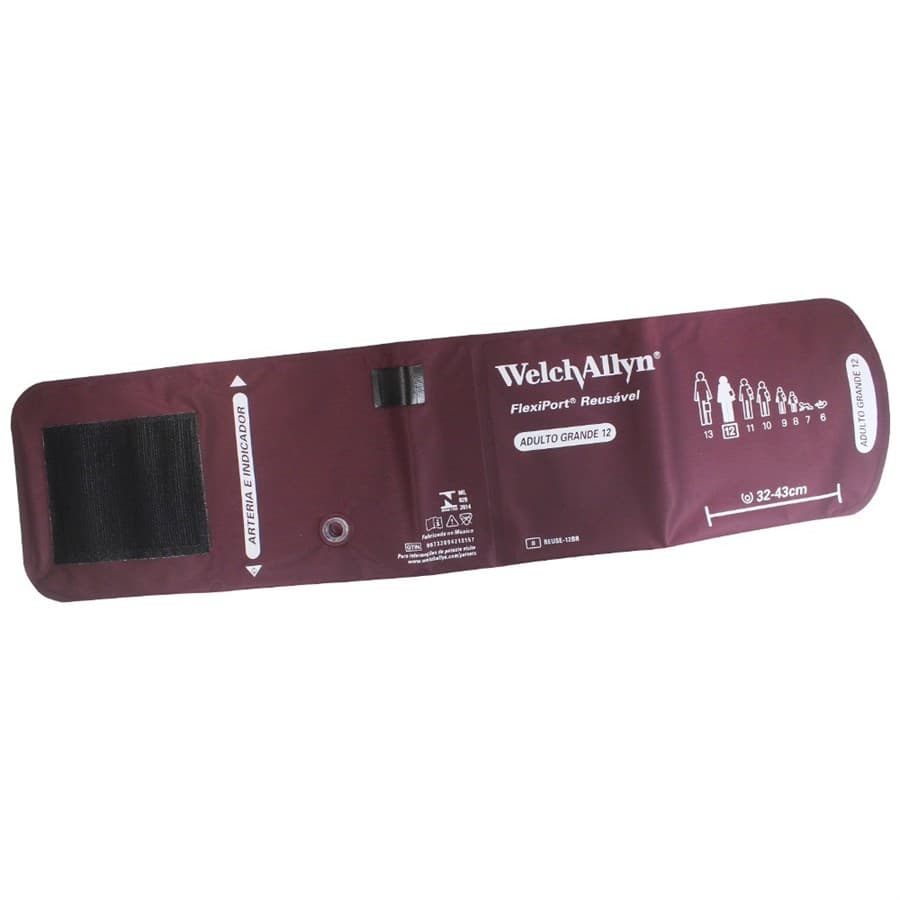 Braçadeira Adulto Grande Reusável Flexiport 12 - Welch Allyn - Portal do Médico