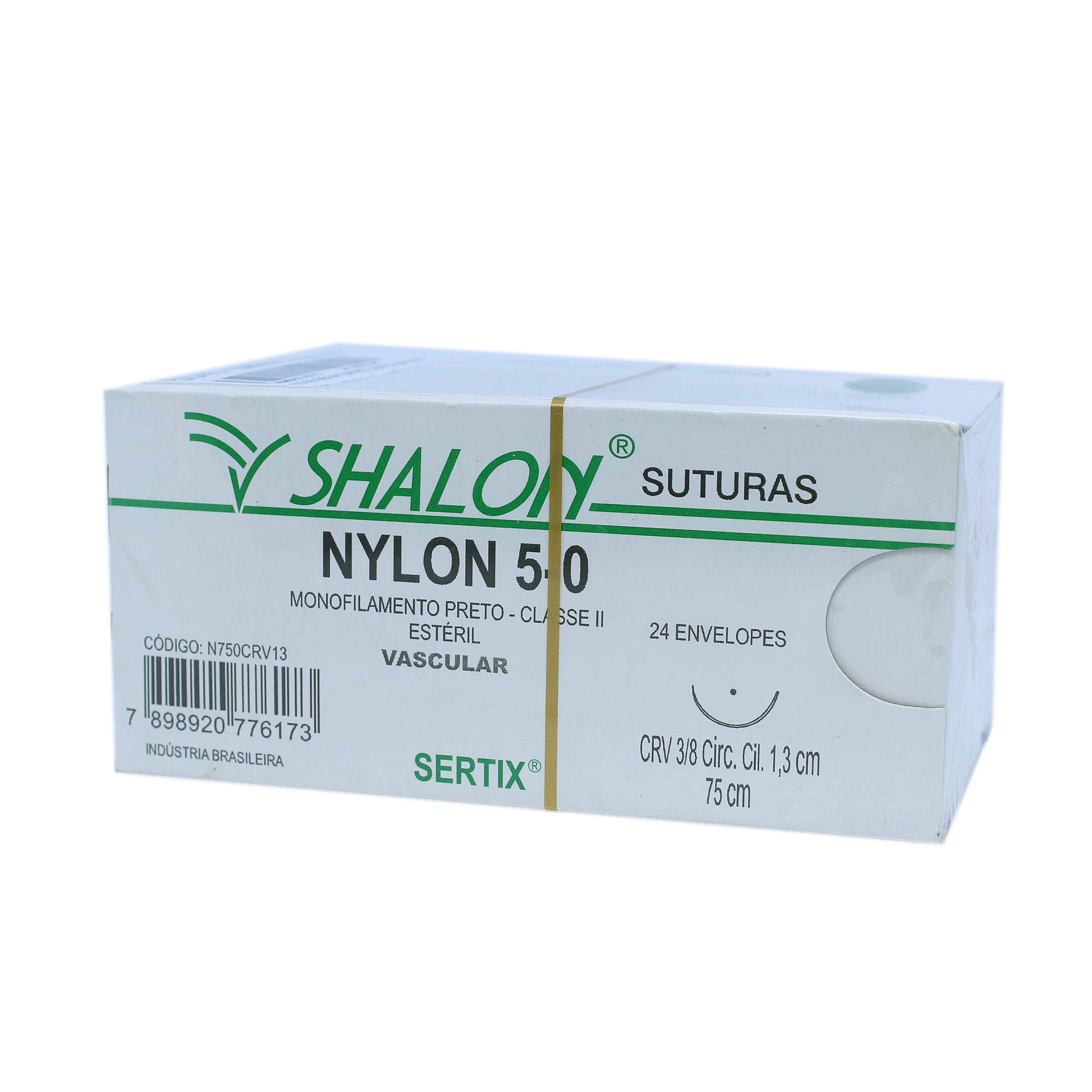 Fio Sutura Nylon Preto Cirurgia Vascular Cx C/24un Shalon (5-0-75cm-Ag2x3/8cir.Qua1.3) - Portal do Médico