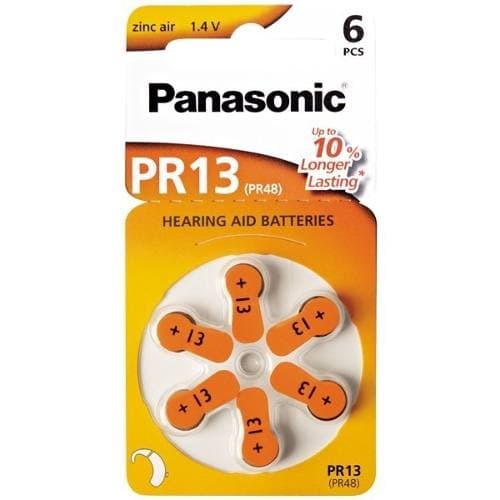 Pilha Auditiva Botão C/6 Unidades Panasonic (L13) - Portal do Médico