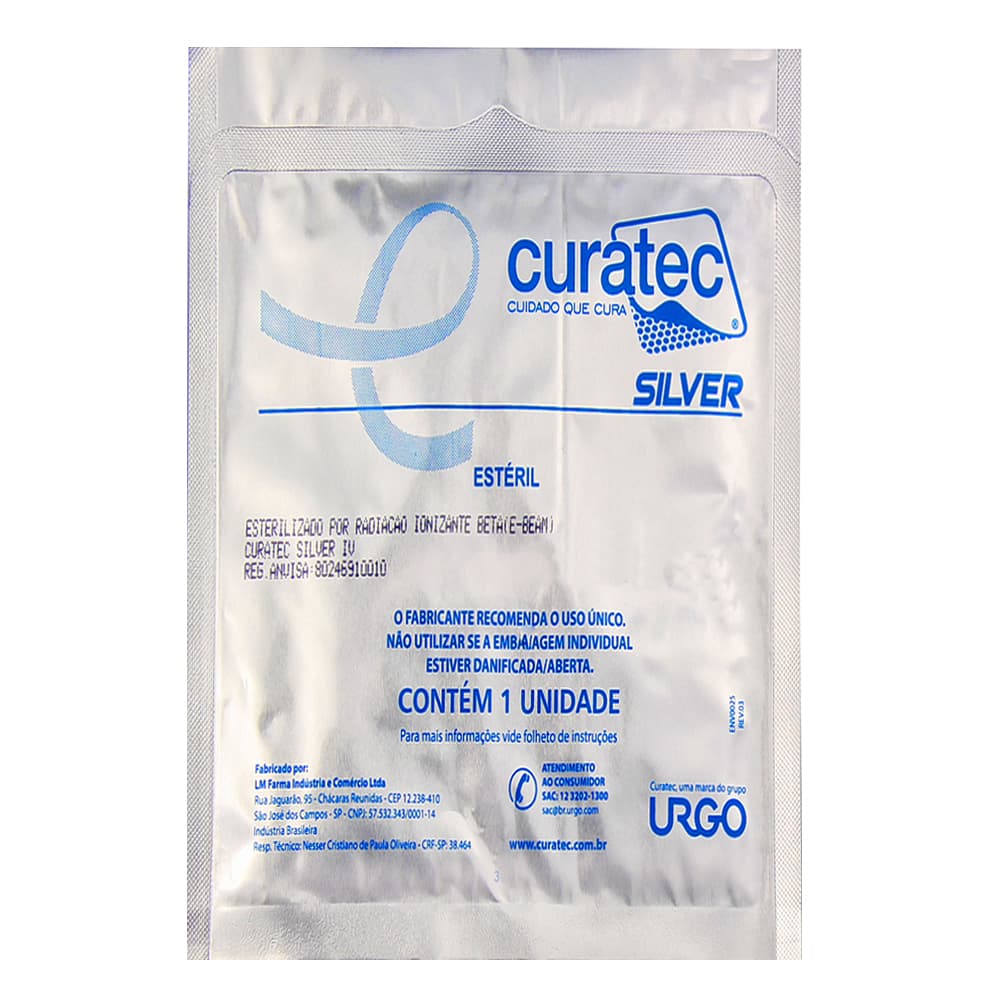 Curativo Silver Iv A Unidade Curatec (15x15cm) - Portal do Médico