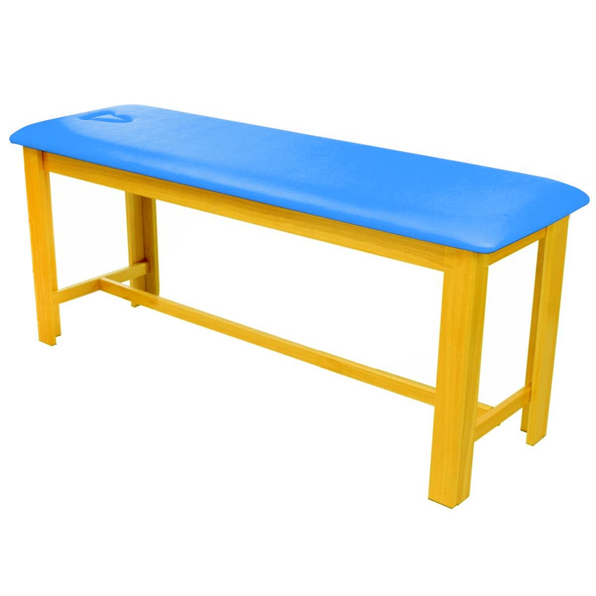 Divã Maca Mesa Clínica Madeira Com Orifício Courvim 150kg (Azul-Céu) - Portal do Médico