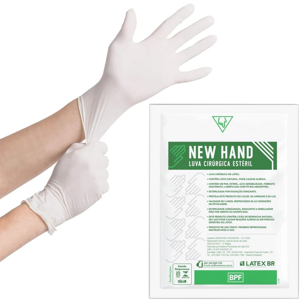 Luva Cirúrgica De Látex Texturizada 01 Par Com Pó Latexbr (8,0) - Portal do Médico