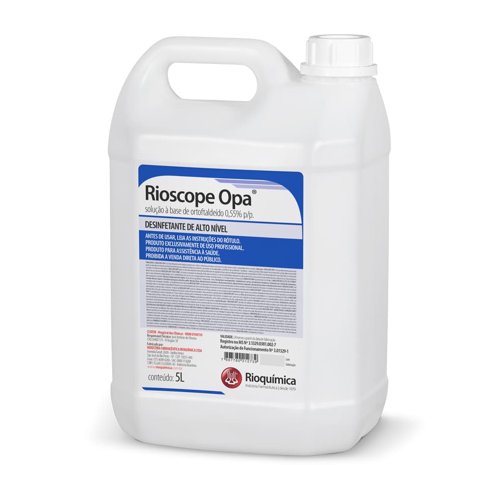 Rioscope Opa Desinfetante 05 Minutos Rioquímica (5l) - Portal do Médico