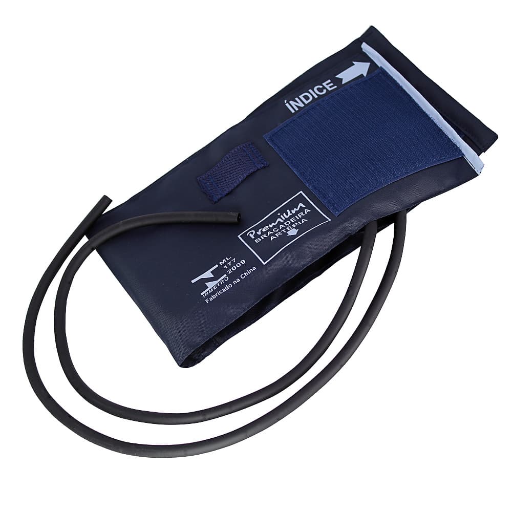 Braçadeira Nylon Fecho/ Velcro Adulto C/Manguito Premium - Portal do Médico