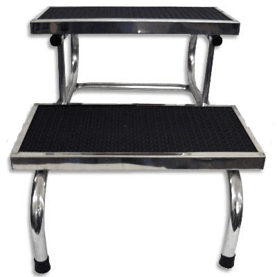Escada Clinica 2 Degraus Antiderrapante Luxo Inox S.Luzia - Portal do Médico