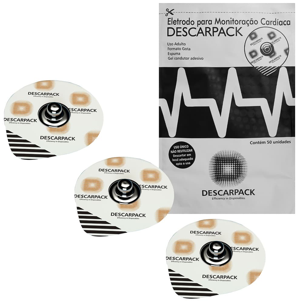 Eletrodo Para Ecg Monitoração Cardíaca Adl C/50un Descarpack - Portal do Médico