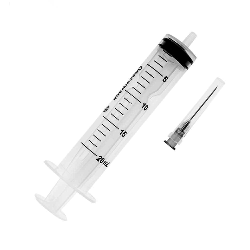 Seringa Slip Com 50 Unidades Descarpack (20ml-Com-Agulha-25x7) - Portal do Médico