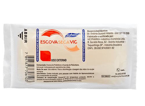 Escova Seca Para Assepsia Mão E Braço Vicpharma - Portal do Médico