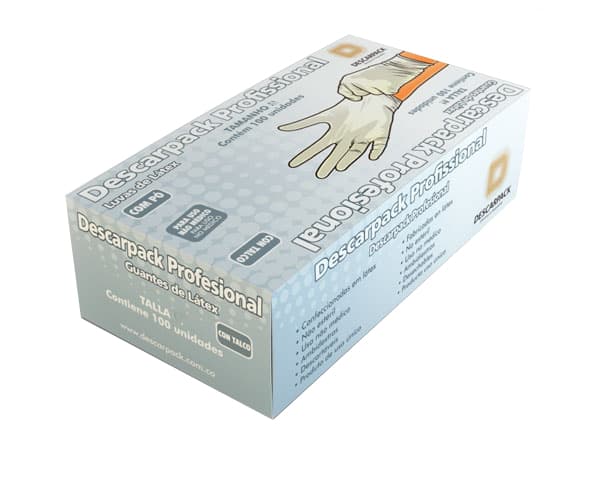 Luva Látex Profissional Com Pó C/100un Descarpack (G) - Portal do Médico