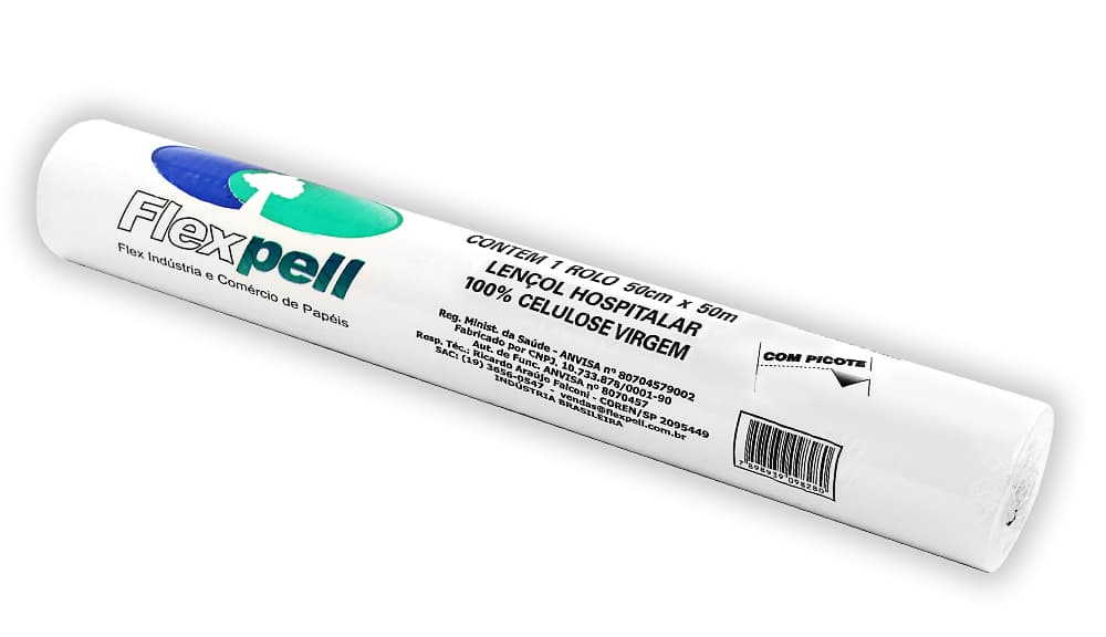 Lençol De Papel Hospitalar Leflex-Extra Com Picote Flexpell (50x50cm) - Portal do Médico