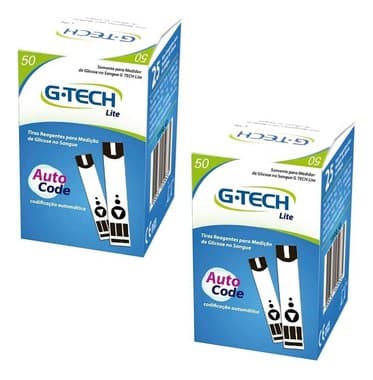 100 Tiras De Teste Glicemia P/ G-tech Lite - Portal do Médico