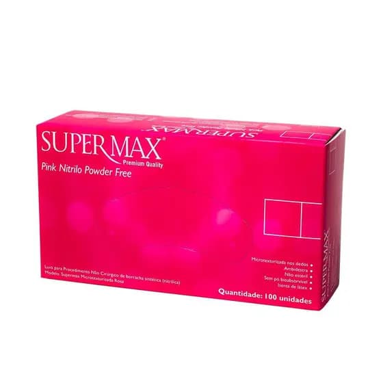 LUVA DE PROCED NITRILICA PINK EP – SUPERMAX