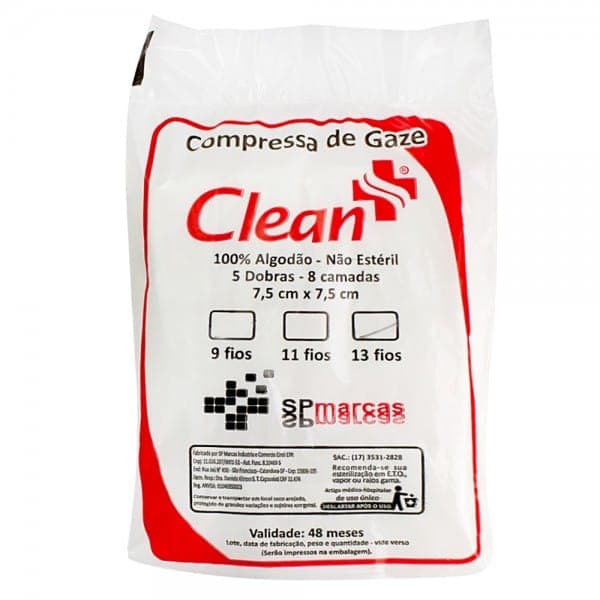 COMPRESSA GAZES 13 FIOS MASTER C/500 UNIDADES – CLEAN
