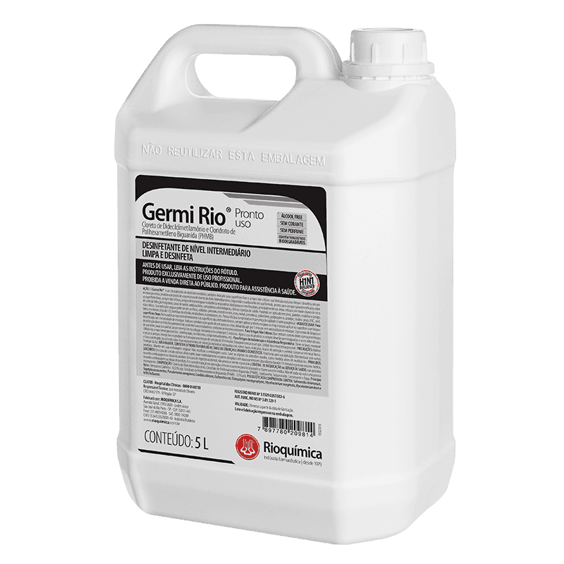 GERMI-RIO PRONTO USO 5000ML (QUATERNARIO DE AMONIO) – RIOQUIMICA
