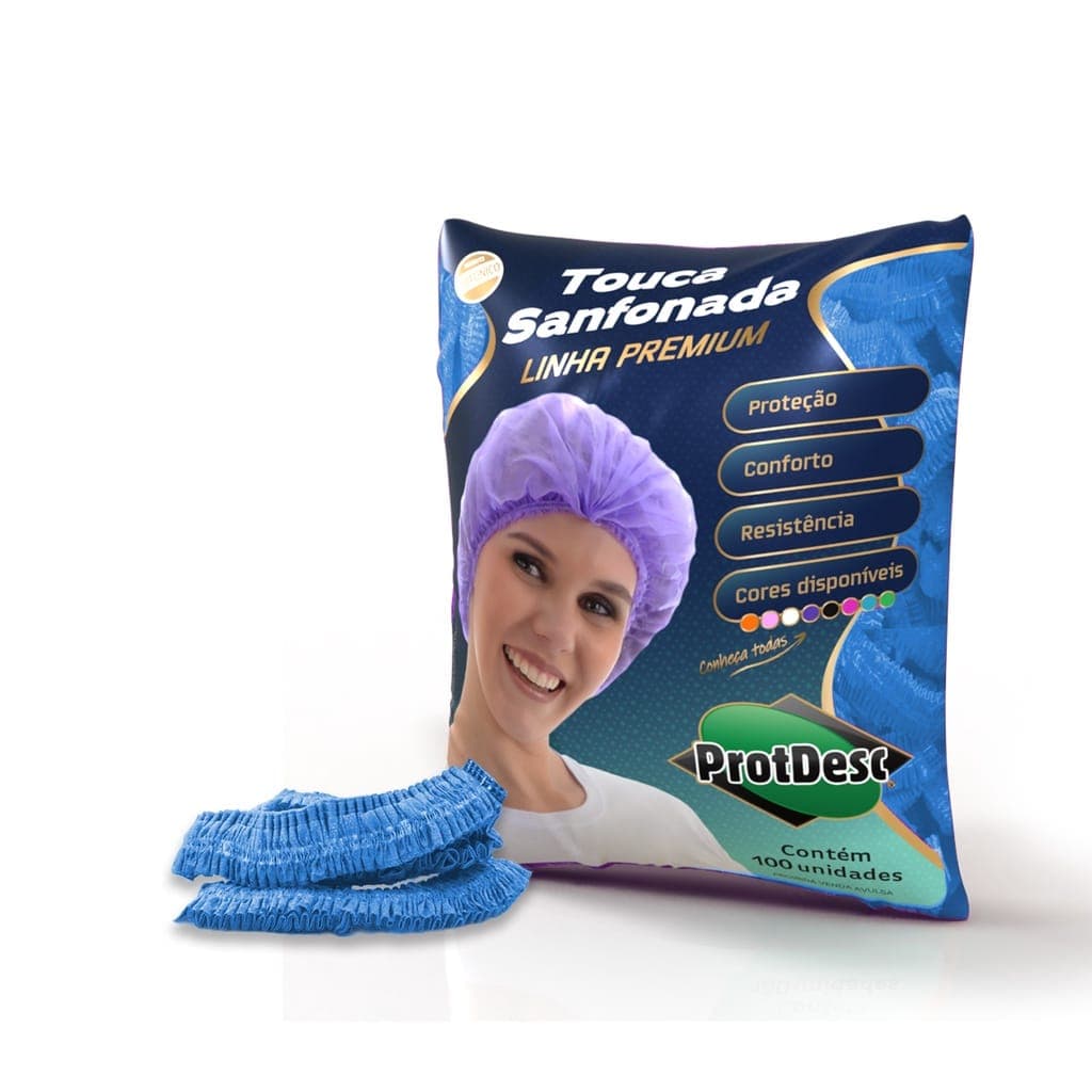 TOUCA SANFONADA AZUL C/100 UND – PROTDESC
